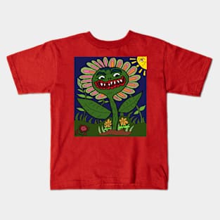 scary flower not nice flower Kids T-Shirt